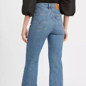 Levi's Ribcage Crop Boot, Size 29, Medium Wash